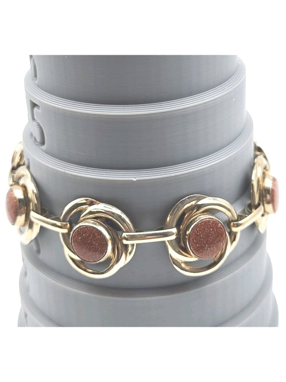 Fab Vintage Natural Sunstone bracelet Cyclone atomic Western Festival